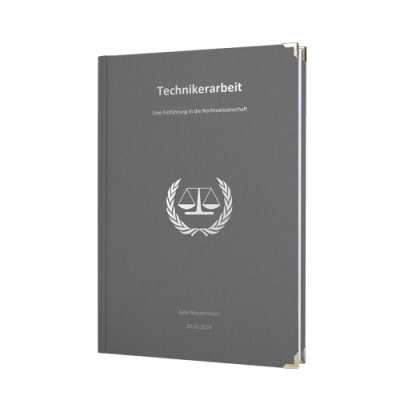 hardcover bindung grau